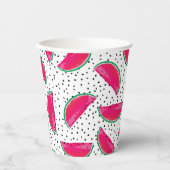 Neon Watermelon on Seeds Pattern Pappbecher (Vorderseite)