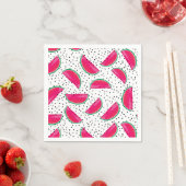 Neon Watermelon on Seeds Pattern Serviette (Beispiel)