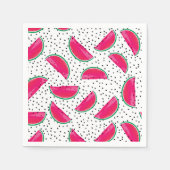 Neon Watermelon on Seeds Pattern Serviette (Vorderseite)