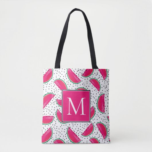Neon Watermelon on Seeds Pattern Tasche (Vorderseite)
