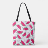 Neon Watermelon on Seeds Pattern Tasche (Rückseite)