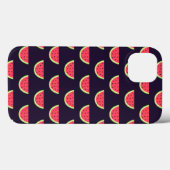 Neon Watermelon über Lila Muster Case-Mate iPhone Hülle (Rückseite (Horizontal))
