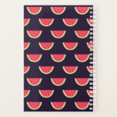 Neon Watermelon über Lila Muster Planer (Rückseite)