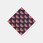 Neon Watermelon über Lila Muster Serviette (Ecke)