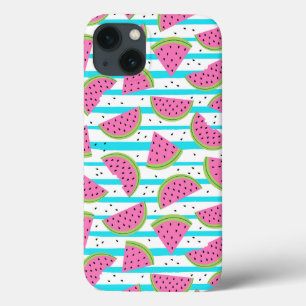 Neon Watermelon über Streifen Muster Case-Mate iPhone Hülle