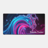 Neon Wave Futuristic Cyberpunk Gaming  Schreibtischunterlage (Vorderseite)