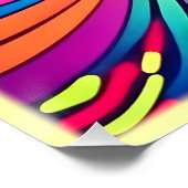 Neon Waves Lebendiger Kosmos Poster (Ecke)
