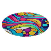 Neon Waves Lebendiger Kosmos Schneidebrett (Ecke)