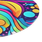 Neon Waves Lebendiger Kosmos Schneidebrett (Ecke)