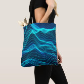 Neon waves of numerous abstract lines and rows com tasche (Von Nahem)
