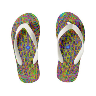 Neon Web Fractal Kinderbadesandalen