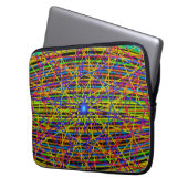 Neon Web Fractal Laptopschutzhülle (Vorderseite Links)