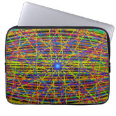 Neon Web Fractal Laptopschutzhülle (Vorderseite)