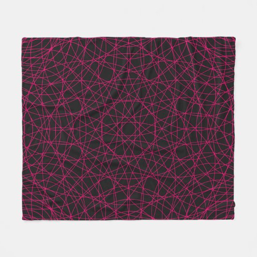 Neon Web Pattern Throw Blanket - Anpassbar Fleecedecke (Vorderseite (Horizontal))