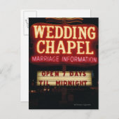 Neon Wedding Chapel Sign in Las Vegas, USA Postkarte (Vorne/Hinten)