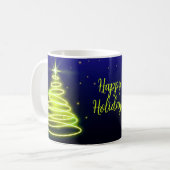 Neon-Weihnachtsbäume-Tasse Kaffeetasse (Vorderseite Links)