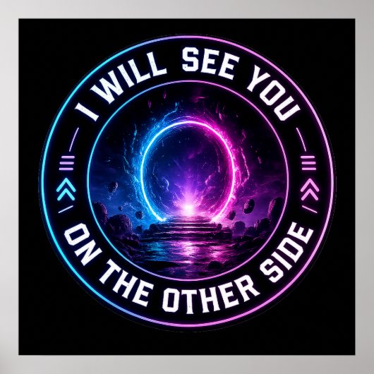 Neon-Welten und Portale Poster (Vorne)