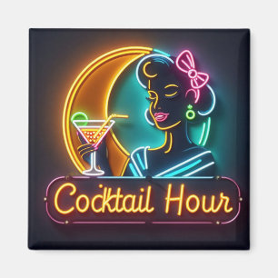 Neon-Werbeschild aus der Mitte des Jahrhunderts Co Magnet