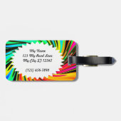 Neon Whirlpool Galaxy Gepäckanhänger (Rückseite horizontal)