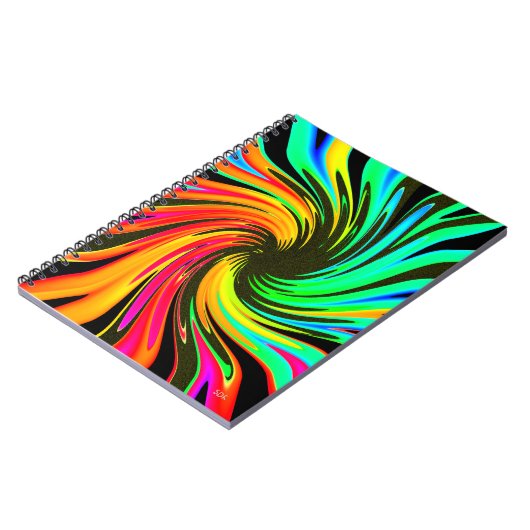 Neon Whirlpool Galaxy Notizblock (Linke Seite)