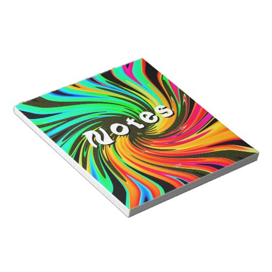 Neon Whirlpool Galaxy Notizblock (angewinkelt)