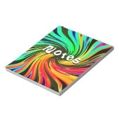 Neon Whirlpool Galaxy Notizblock (Rotiert)