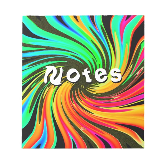 Neon Whirlpool Galaxy Notizblock (Vorderseite)