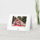 Neon White Christmas Tree Weihnachtskarte Karte (Rückseite)