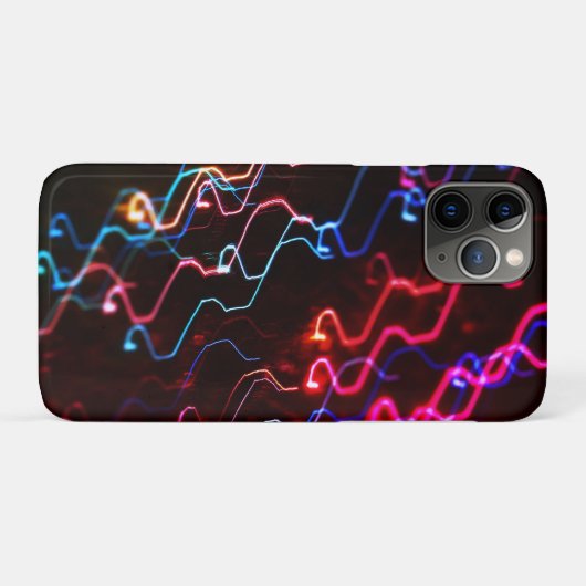 Neon Wiggle Wave Case-Mate iPhone Hülle (Rückseite (Horizontal))