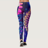 Neon Wild Blume Leggings (Rückseite)