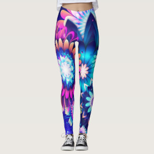 Neon Wild Blume Leggings
