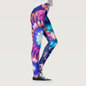 Neon Wild Blume Leggings (Rechts)