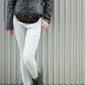 Neon Wildblumen auf schwarz Bauchtasche