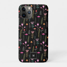 Neon Wildblumen auf Schwarz, Case-Mate iPhone Hülle