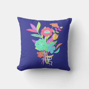 Neon-Wildblumen Kissen