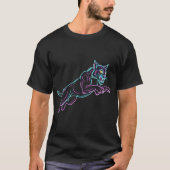Neon Wildcat Black T-Shirt (Vorderseite)