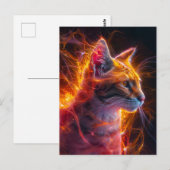 Neon Wildcat Kosmic Light Postkarte (Vorne/Hinten)