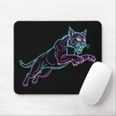 Neon Wildcat Mouse Pad Mousepad (Mit Mouse)