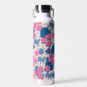 Neon-Wilde-Blumen-Erdbeer-Wasserflasche Trinkflasche