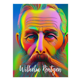 Neon Wilhelm Röntgen Poster
