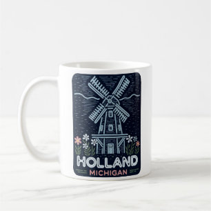 Neon Windmill Holland Michigan Kaffeetasse
