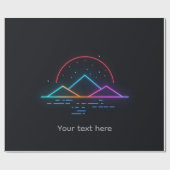 Neon Winter Streetwear Mood Artwork Geschenkpapier (Flach)