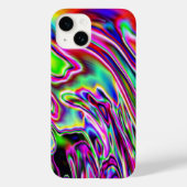 Neon Wirbel Digitales Kunstdesign Case-Mate iPhone Hülle (Rückseite)
