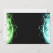 Neon Wirbel Glow Party Einladungen (Rückseite)