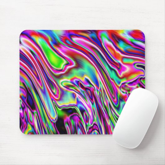 Neon Wirbel Mousepad (Mit Mouse)