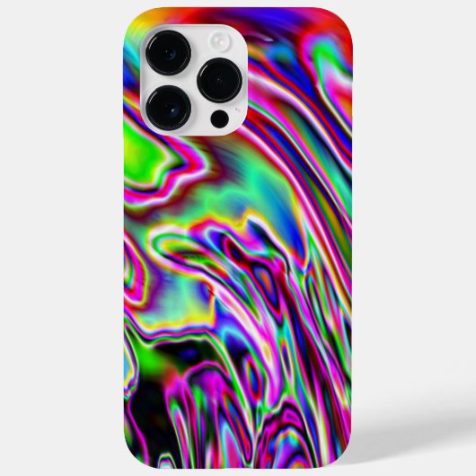 Neon Wirbel Multicolored Digital Art Case-Mate iPhone Hülle (Rückseite)