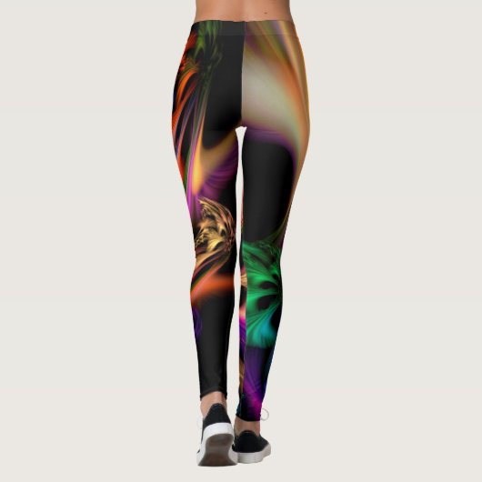 Neon Wirbel Pattern Leggings (Rückseite)
