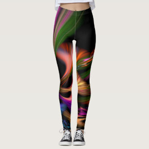 Neon Wirbel Pattern Leggings