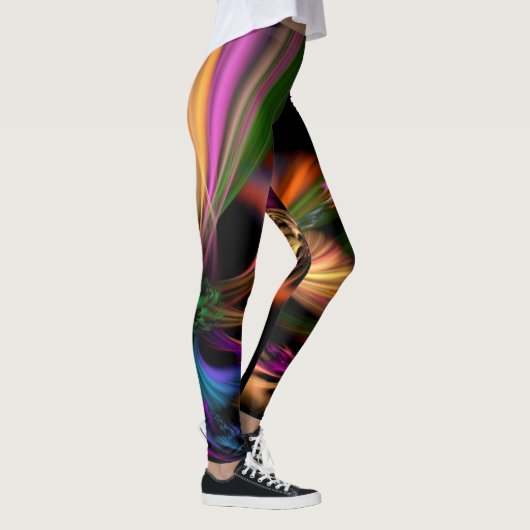 Neon Wirbel Pattern Leggings (Rechts)