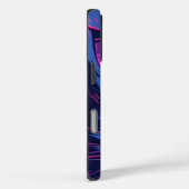 Neon Wolf Abstract Art iPhone Case – Bold Cyberpun (Rückseite / Rechts)